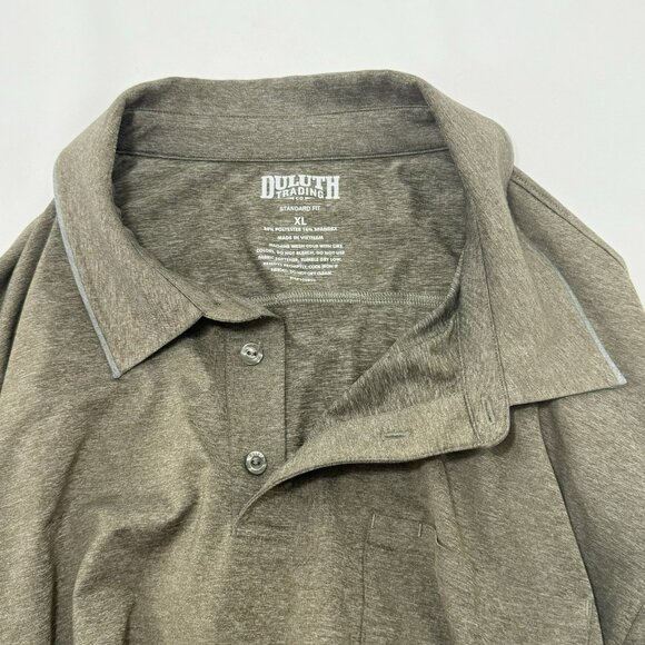 Duluth Polo Golf Shirt Men Sz XL Pocket Casual Collar Button Summer Comfy Olive - Picture 5 of 8